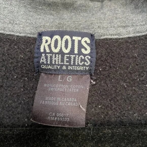 Vintage Roots Athletics Sweatshirt Large L Gray 1/4 Zip Pullover Sweater - Picture 6 of 7